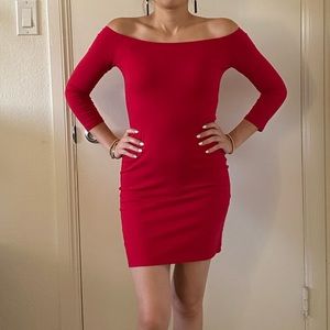 Bardot Long Sleeve Bodycon Dress